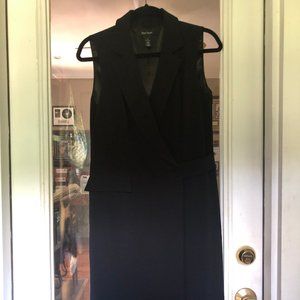 White House Black Market Collared Black Dress